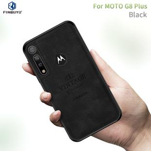 For MOTO G8 Plus PINWUYO Zun Series PC + TPU + Skin Waterproof And Anti-fall All-inclusive Protective Shell(Black)