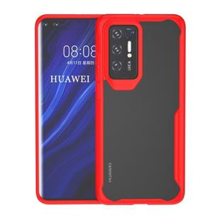For Huawei P40 Pro Transparent PC + TPU Full Coverage Shockproof Protective Case(Red)