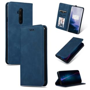 For OnePlus 7T Pro Retro Skin Feel Business Magnetic Horizontal Flip Leather Case(Navy Blue)