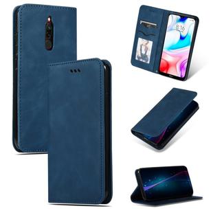 For Xiaomi Redmi 8 Retro Skin Feel Business Magnetic Horizontal Flip Leather Case(Navy Blue)