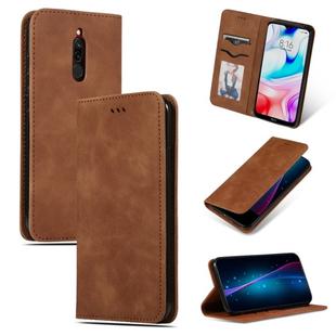 For Xiaomi Redmi 8A Retro Skin Feel Business Magnetic Horizontal Flip Leather Case(Brown)