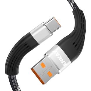 ENKAY ENK-CB101 Fishing Net Weaving USB to USB-C / Type-C Data Transfer Charging Cable(Silver)