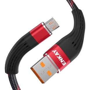 ENKAY ENK-CB301 Fishing Net Weaving USB to Micro Usb Data Transfer Charging Cable(Red)
