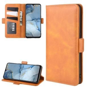 For Oppo Reno3 5G Dual-side Magnetic Buckle Horizontal Flip Leather Case with Holder & Card Slots & Wallet(Yellow)