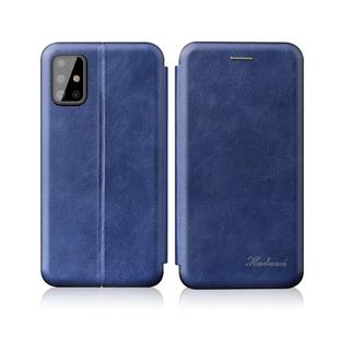For Samsung Galaxy S20 Plus Integrated Electricity Pressing Retro Texture Magnetic TPU+PU Leather Case with Card Slot & Holder(Blue)