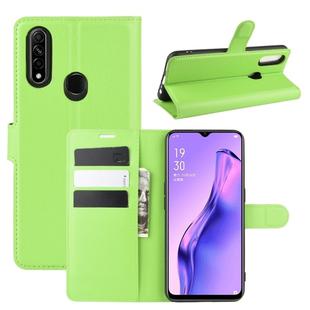 For Oppo A8 Litchi Texture Horizontal Flip Protective Case with Holder & Card Slots & Wallet(Green)