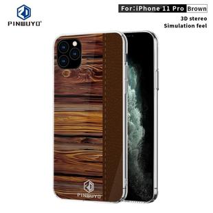 For iPhone 11 Pro For  iPhone 11 Pro  PINWUYO Pindun Series Slim 3D Call Flashing PC All-inclusive Waterproof Shockproof Protection Case(Brown)