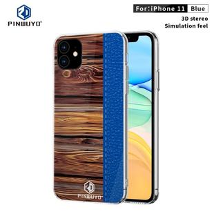 For iPhone 11 PINWUYO Pindun Series Slim 3D Call Flashing PC All-inclusive Waterproof Shockproof Protection Case(Blue)