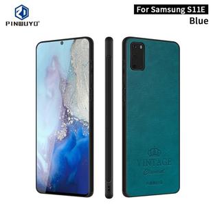 For Galaxy S20 PINWUYO Pin Rui Series Classical Leather, PC + TPU + PU Leather Waterproof And Anti-fall All-inclusive Protective Shell(Blue)