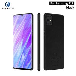 For Galaxy S20 Plus PINWUYO Pin Rui Series Classical Leather, PC + TPU + PU Leather Waterproof And Anti-fall All-inclusive Protective Shell(Black)