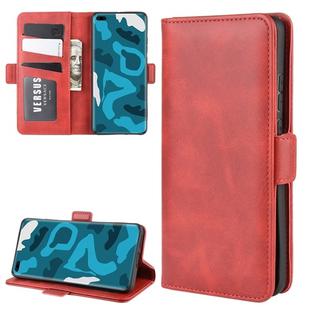 For Huawei P40 Pro Dual-side Magnetic Buckle Horizontal Flip Leather Case with Holder & Card Slots & Wallet(Red)