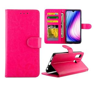 For Vivo Y19 / U3/ Y5s/ U20 Crazy Horse Texture Leather Horizontal Flip Protective Case with Holder & Card Slots & Wallet & Photo Frame(Magenta)