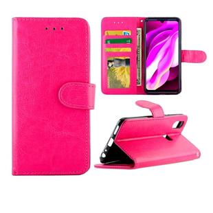 For Vivo Y97 Crazy Horse Texture Leather Horizontal Flip Protective Case with Holder & Card Slots & Wallet & Photo Frame(Magenta)