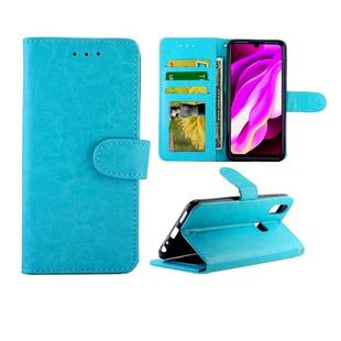 For Vivo Y97 Crazy Horse Texture Leather Horizontal Flip Protective Case with Holder & Card Slots & Wallet & Photo Frame(Baby Blue)