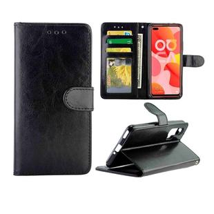 For Huawei Nova 6 Crazy Horse Texture Leather Horizontal Flip Protective Case with Holder & Card Slots & Wallet & Photo Frame(Black)