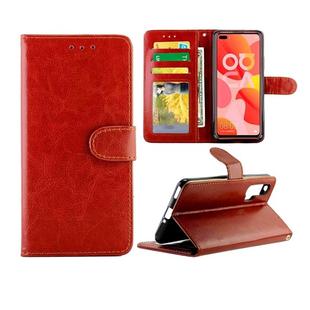 For Huawei Nova 6 Crazy Horse Texture Leather Horizontal Flip Protective Case with Holder & Card Slots & Wallet & Photo Frame(Brown)