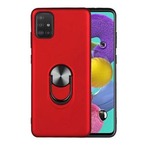 For Galaxy A51 / M40s 360 Rotary Multifunctional Stent PC+TPU Case with Magnetic Invisible Holder(Red)