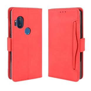 For Motorola One Hyper  Wallet Style Skin Feel Calf Pattern Leather Case with Separate Card Slots & Holder & Wallet & Photo Frame(Red)