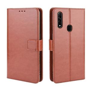 For Oppo A8 Retro Crazy Horse Texture Horizontal Flip Leather Case with Holder & Card Slots & Photo Frame(Brown)