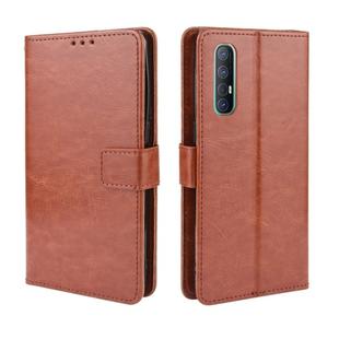 For OPPO Reno 3 Pro Crazy Horse Texture Horizontal Flip Leather Case with Holder & Card Slots & Photo Frame(Brown)