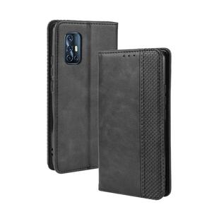 For vivo V17 (India) Magnetic Buckle Retro Crazy Horse Texture Horizontal Flip Leather Case with Holder & Card Slots & Photo Frame(Black)