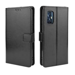 For vivo V17 (India) Retro Crazy Horse Texture Horizontal Flip Leather Case with Holder & Card Slots & Photo Frame(Black)