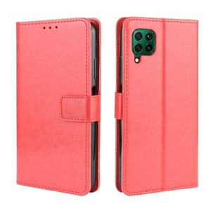 For Huawei P40 Lite / Nova 6 SE Retro Crazy Horse Texture Horizontal Flip Leather Case with Holder & Card Slots & Photo Frame(Red)