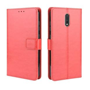 For Nokia 2.3 Retro Crazy Horse Texture Horizontal Flip Leather Case with Holder & Card Slots & Photo Frame(Red)