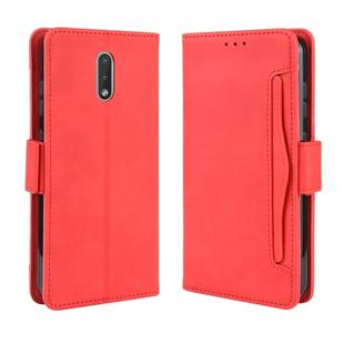 For Nokia 2.3 Wallet Style Skin Feel Calf Pattern Leather Case with Separate Card Slots & Holder & Wallet & Photo Frame(Red)