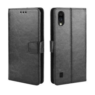 For ZTE Blade A5 2020 Retro Crazy Horse Texture Horizontal Flip Leather Case with Holder & Card Slots & Photo Frame(Black)