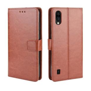 For ZTE Blade A5 2020 Retro Crazy Horse Texture Horizontal Flip Leather Case with Holder & Card Slots & Photo Frame(Brown)