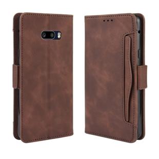 For LG G8X ThinQ / V50S ThinQ Wallet Style Skin Feel Calf Pattern Leather Case with Separate Card Slots & Holder & Wallet & Photo Frame(Brown)