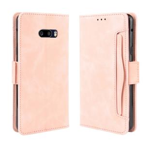 For LG G8X ThinQ / V50S ThinQ Wallet Style Skin Feel Calf Pattern Leather Case with Separate Card Slots & Holder & Wallet & Photo Frame(Pink)
