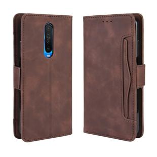 For Xiaomi Redmi K30 Wallet Style Skin Feel Calf Pattern Leather Case with Separate Card Slots & Holder & Wallet & Photo Frame(Brown)