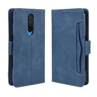 For Xiaomi Redmi K30 Wallet Style Skin Feel Calf Pattern Leather Case with Separate Card Slots & Holder & Wallet & Photo Frame(Blue)