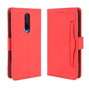 For Xiaomi Redmi K30 Wallet Style Skin Feel Calf Pattern Leather Case with Separate Card Slots & Holder & Wallet & Photo Frame(Red)
