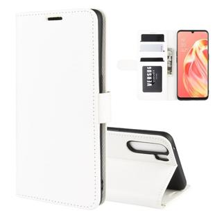 For OPPO A91/OPPO F15/OPPO Reno 3 R64 Texture Single Horizontal Flip PU Leather Case with Holder & Card Slots & Wallet & Photo Frame(White)