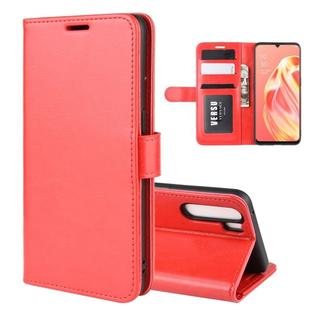 For OPPO A91/OPPO F15/OPPO Reno 3 R64 Texture Single Horizontal Flip PU Leather Case with Holder & Card Slots & Wallet & Photo Frame(Red)