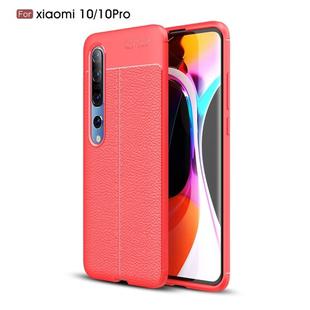 For Xiaomi Mi 10 / 10 Pro Litchi Texture TPU Shockproof Case(Red)