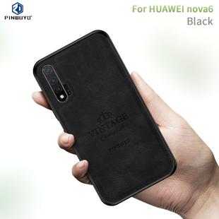 For Huawei Nova 6 PINWUYO Zun Series PC + TPU + Skin Waterproof And Anti-fall All-inclusive Protective Shell(Black)