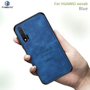 For Huawei Nova 6 PINWUYO Zun Series PC + TPU + Skin Waterproof And Anti-fall All-inclusive Protective Shell(Blue)