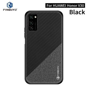 For Huawei Honor V30 / V30 Pro PINWUYO Rong Series  Shockproof PC + TPU+ Chemical Fiber Cloth Protective Case(Black)