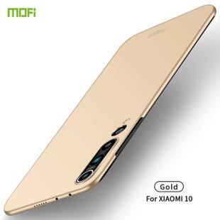 For Xiaomi Mi 10 MOFI Frosted PC Ultra-thin Hard Case(Gold)