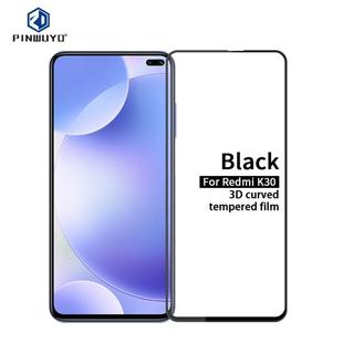 For Xiaomi Redmi K30 PINWUYO 9H 3D Curved Full Screen Explosion-proof Tempered Glass Film(Black)