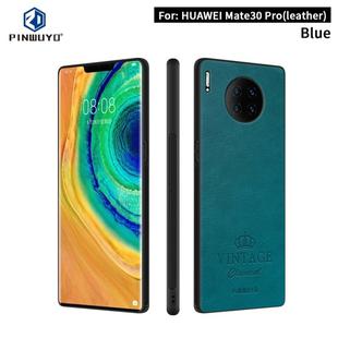 For Huawei Mate 30 Pro 5G (Leather) PINWUYO Pin Rui Series Classical Leather PC + TPU + PU Leather Waterproof Anti-fall All-inclusive Protective Case(Blue)