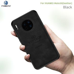 For Huawei Mate 30 5G (Leather) PINWUYO Zun Series PC + TPU + Skin Waterproof Anti-fall All-inclusive Protective Case(Black)