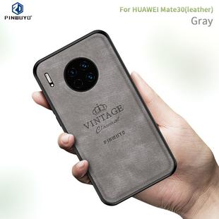 For Huawei Mate 30 5G (Leather) PINWUYO Zun Series PC + TPU + Skin Waterproof Anti-fall All-inclusive Protective Case(Gray)