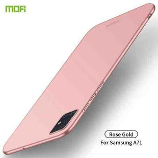 For Galaxy A71 MOFI Frosted PC Ultra-thin Hard Case(Rose Gold)