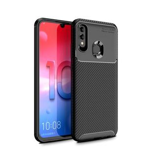 For Huawei Y7p Carbon Fiber Texture Shockproof TPU Case(Black)