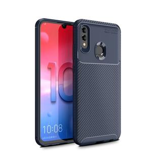 For Huawei Y7p Carbon Fiber Texture Shockproof TPU Case(Blue)